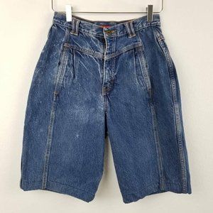 Bonjour Vintage Jean Shorts Blue Pocket High Waist
